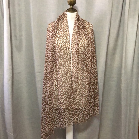 Animal Print Lightweight Scarf-EUC-75x26 - Picture 5 of 12